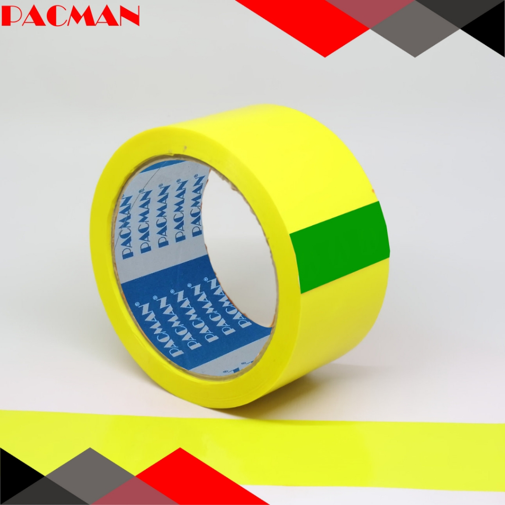 

72y Lakban plastik warna kuning cerah Original Pacman 100% murah berkualitas lakban opp