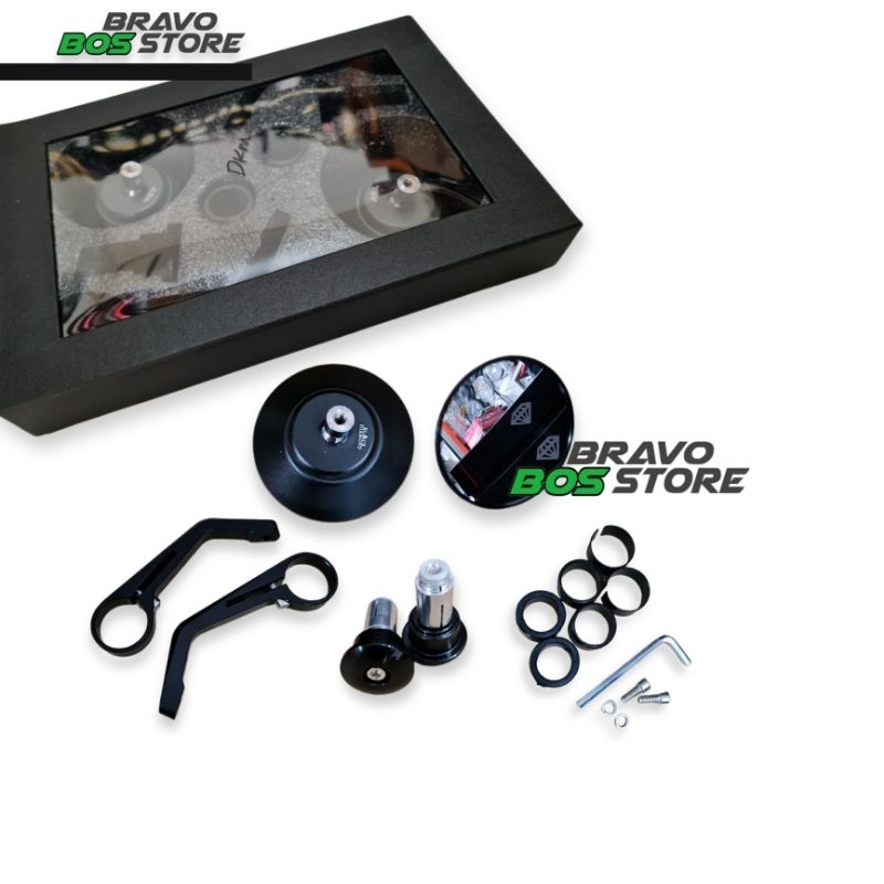 SPION JALU BULAT BLACK DIAMOND spion jalu stang ujung stang spion bandul bulat