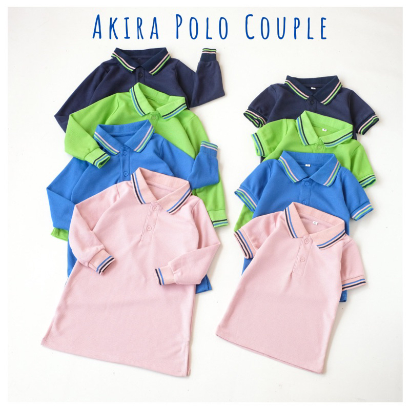 WONGTUKU.ID | Akira Polo Couple | Kemeja polo anak | Dress anak perempuan | Kaos anak laki-laki