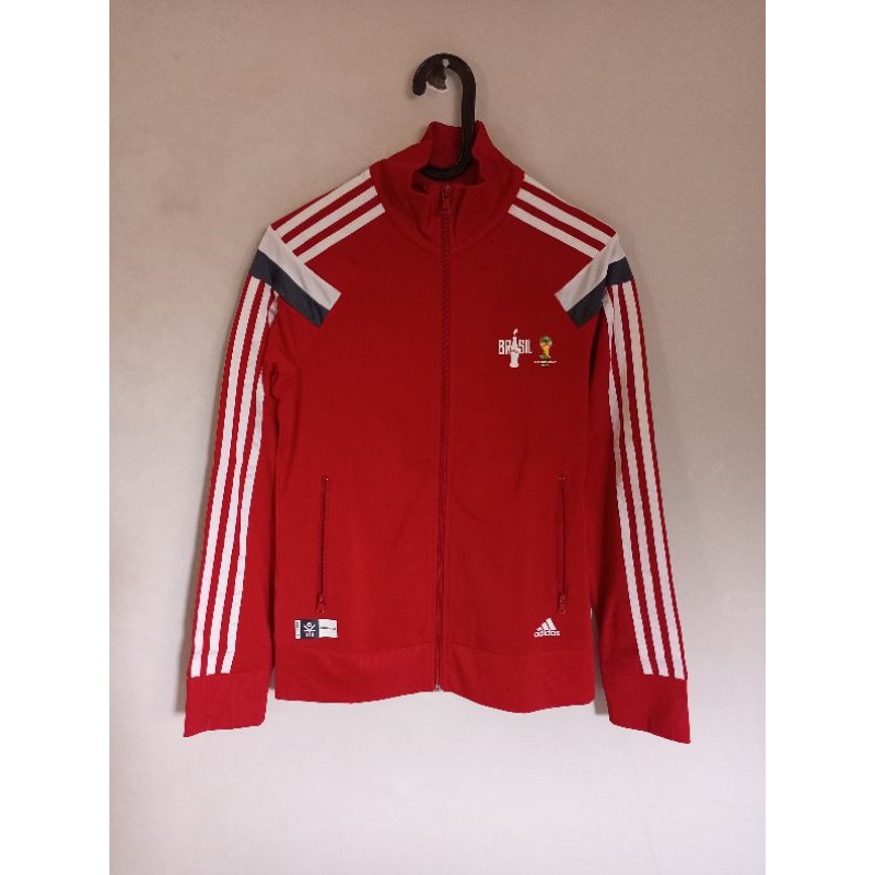 JAKET CARDIGAN TRACKTOP ADIDAS FIFA WORLD CUP BRAZIL BRANDED ORIGINAL OUTER CASUAL TRAINING SPORT ME