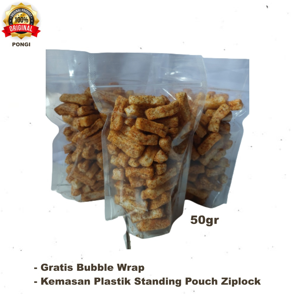 

Kerupuk Stik Ebi 50gr Pedas Gurih Stik Ebi snack kiloan