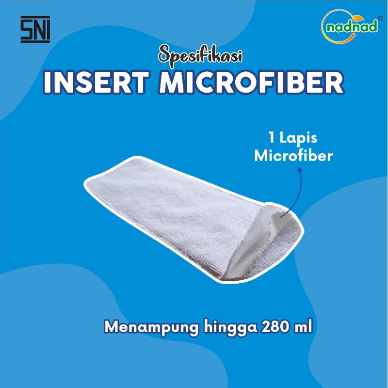 insert clodi, insert microfiber, daleman clodi, insert clodi putih, insert clodi tebal