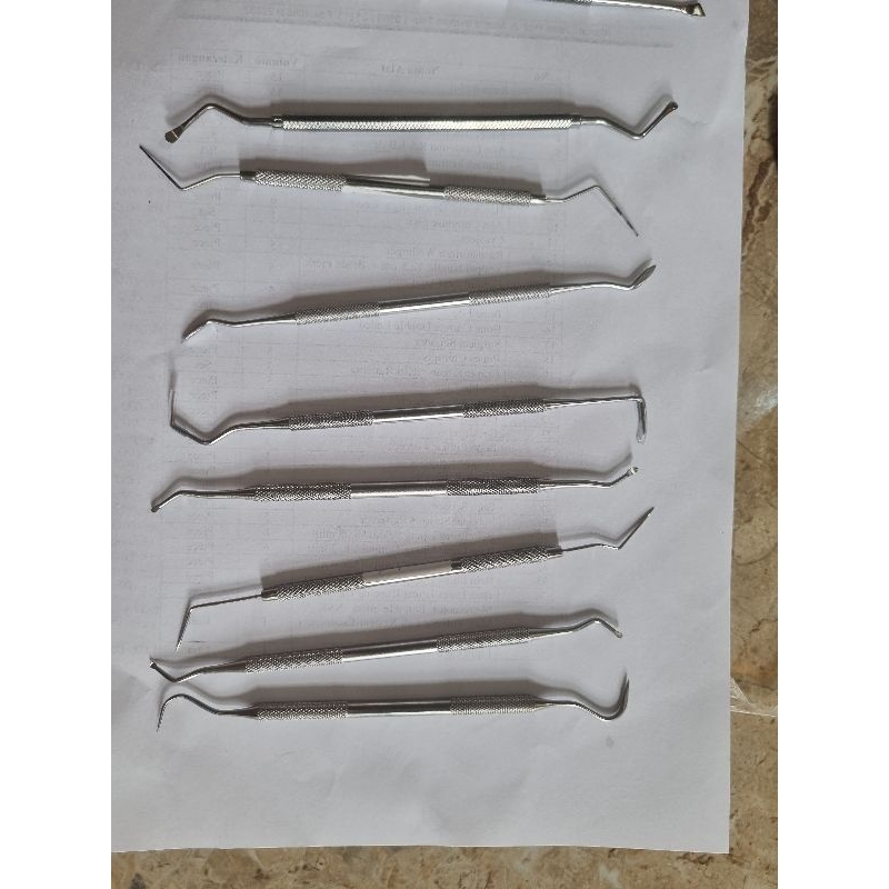 sonde Dental / Sonde Gigi / Sonde periksa gigi /SCALER / Dental Scaler / Scaler Manual / Chisel dua 