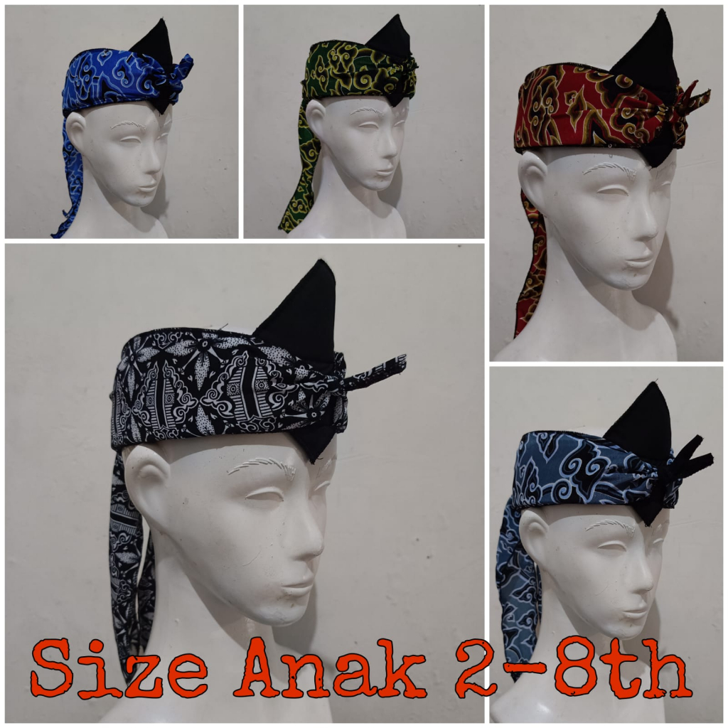 Ikat kepala ANAK tradisional batik Sunda IKAT-SUNDA ANAK BOLONG