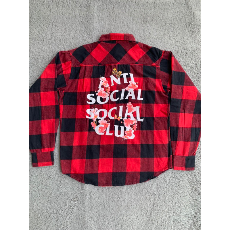 kemeja shirt flannel ASSC anti social social club