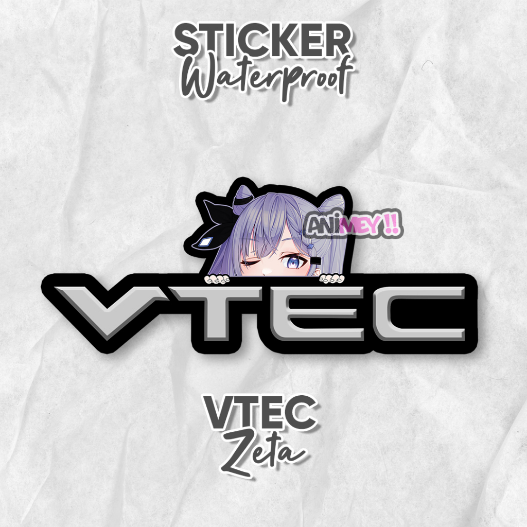 Stiker Vestia Zeta Logo VTEC / Stiker Anime Waterproof