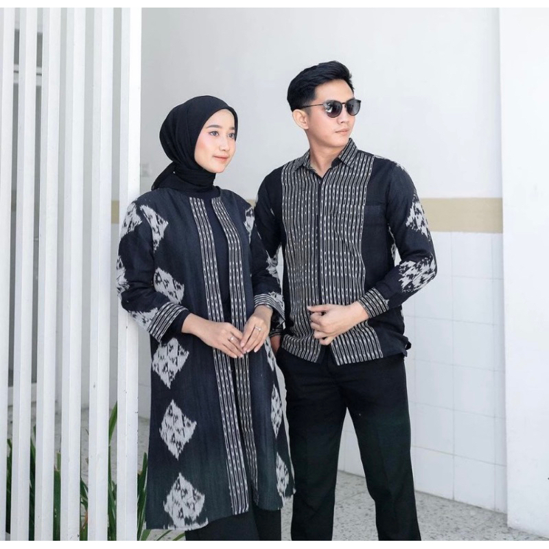 Cardigan Tunik dan Kemeja couple Pria Wanita Tenun Blangket Motif Blangket 3 Wajik