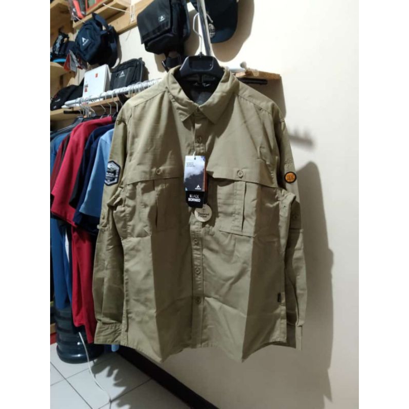 kemeja eger black borneo original full tag