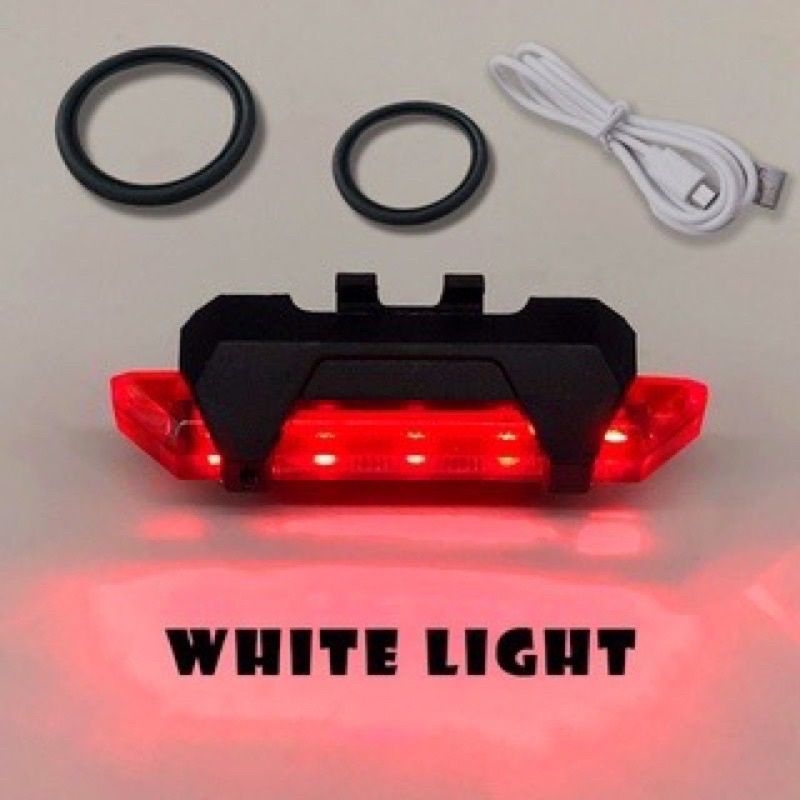 Sale Lampu Sepeda Kedip Warna Warni USB Charger Lampu LED Belakang Sepeda Kedip 4 Mode Rechargeable