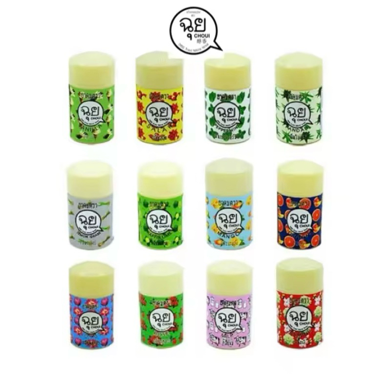 Choui Inhaler Thailand Original Inhaler Lotus Pandan Jasmine Lemongrass Rose Peppermint Kaffir Lime 