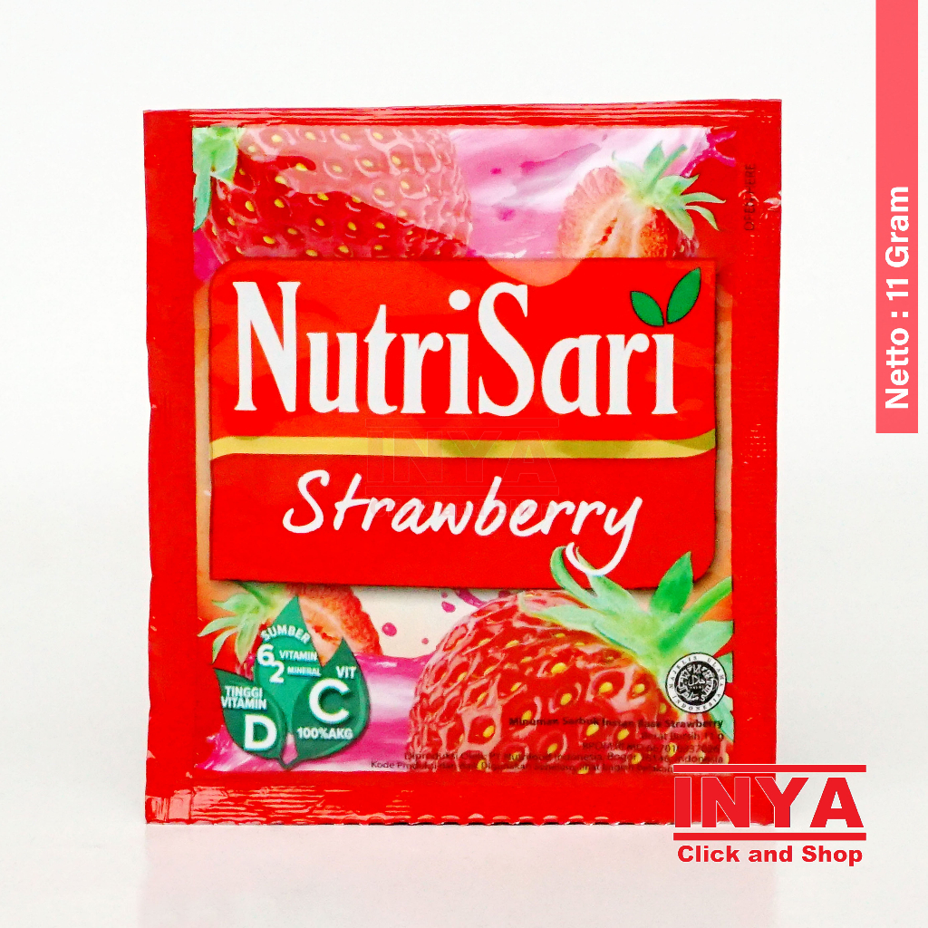 

NutriSari Strawberry 11gr Sachet - Minuman Serbuk - Instant Powder Drink