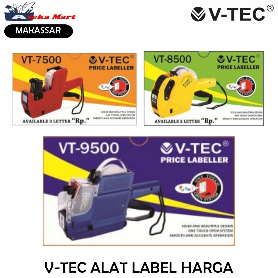 

[PCS] V-TEC ALAT LABEL HARGA 1 BARIS 2 BARIS VT-7500 VT-8500 VT-9500