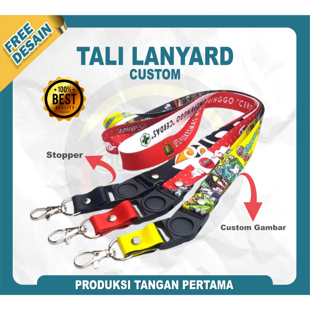 

TALI LANYARD ID-CARD CUSTOM PRINT SUBLIM MURAH