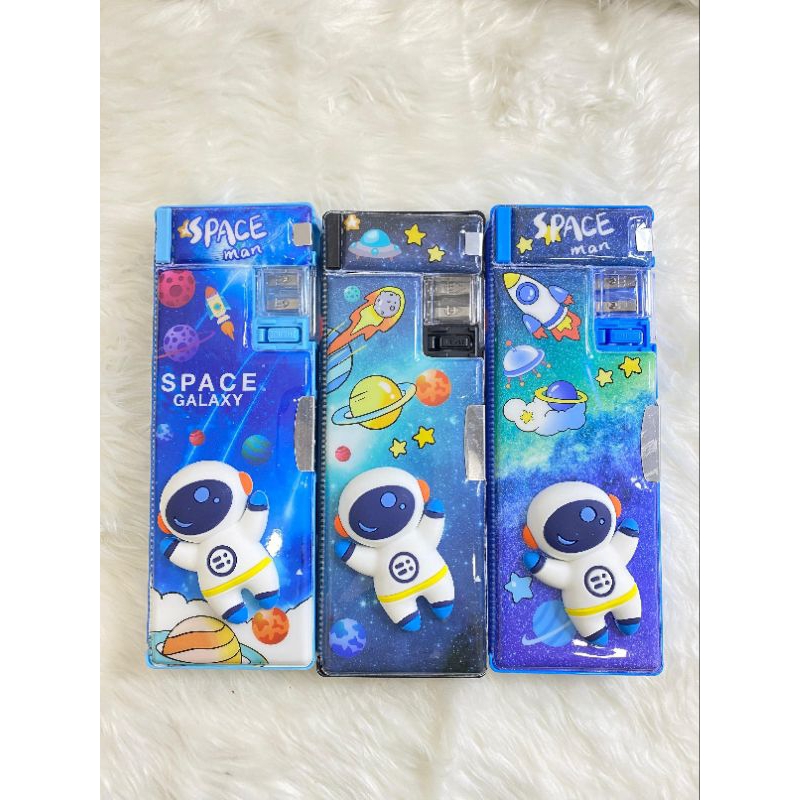 

kotak pensil magnet astronot astronaut jumbo/pensil case anak laki laki perempuan/kotak pensil box karakter timbul 21114B