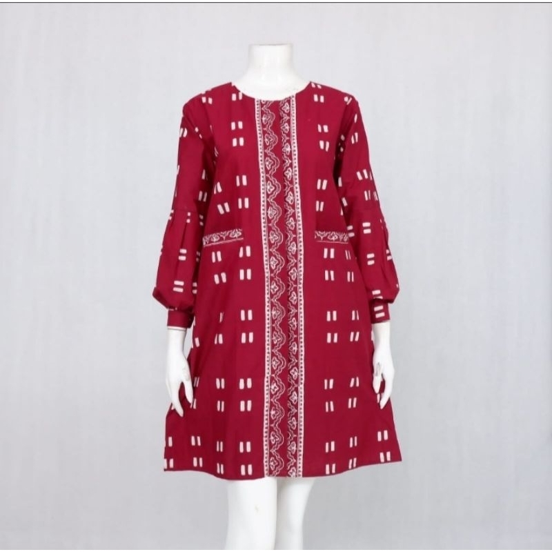 Tunik Batik Maroon#bestari, new bestari,  nharu, syalindri