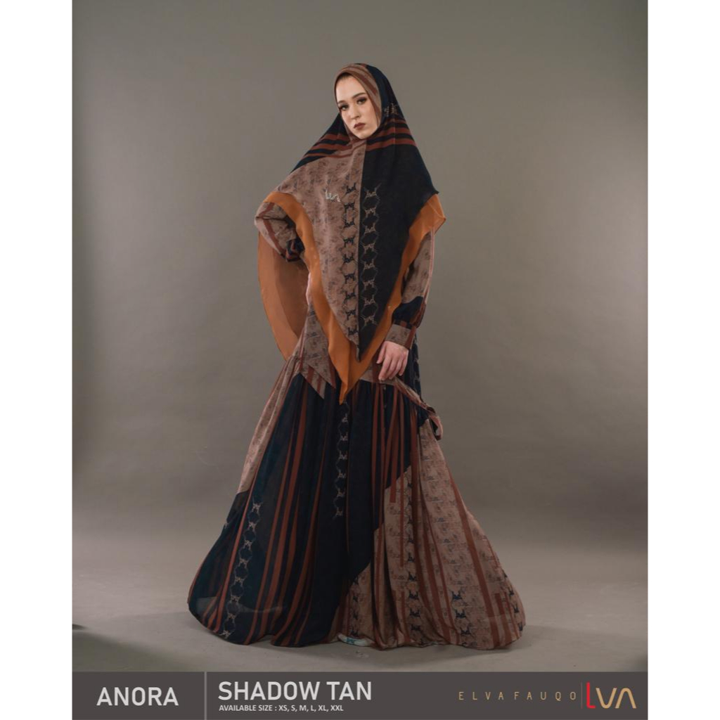 GAMIS LVA ANORA SET KHIMAR/SET SCARF ORIGINAL KEKINIAN MODERN TRENDY ELEGANT MODIS EXCLUSIVE BEST SE