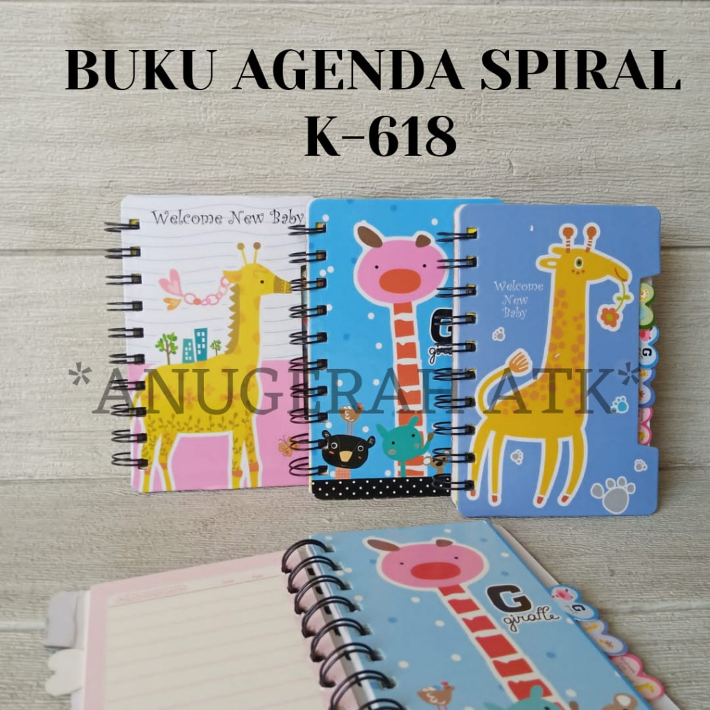 

Buku Spiral uk A6 Fancy K-618 Giraffe