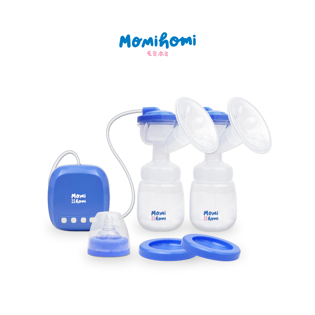 MOMI HOMI Pompa Asi Elektrik Dilengkapi Dengan Botol Kapasitas 180 ML Perlengkapan Ibu Dan Bayi Keperluan Menyusui Electric Breast Pump Nipple Dot Wide Neck Ulir BPA FREE Terbuat Dari Bahan Plastik Premium Food Grade Desain Unik Dan Menarik Sangat Aman