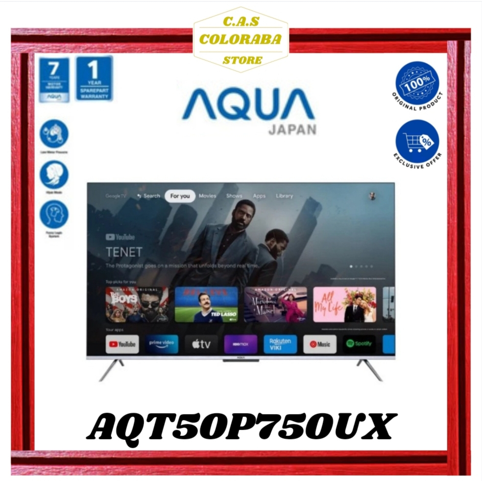 TV AQUA JAPAN AQT50P750UX ANDROID TV 50 INCH UHD AQT50P TV AQUA 50"