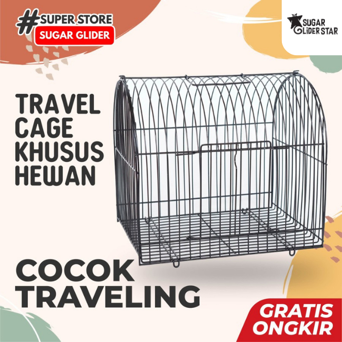 SUGAR GLIDER STAR Travel Cage Lengkung Kandang Mini Sugar Glider