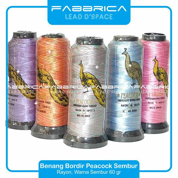 Fabbrica - Benang Bordir Rayon 60 gr Peacock Sembur Mambo Warna Warni