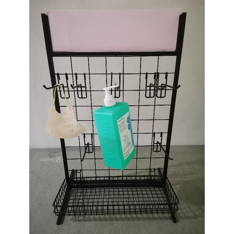 Set rak standing ram display & hook  /gantungan aksesoris diatas meja