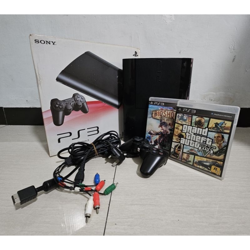 PS3 Superslim HD 500GB Original Asli Sony + FREE 2 BD Games SECOND NEGO HALUS PAKAI PERASAAN