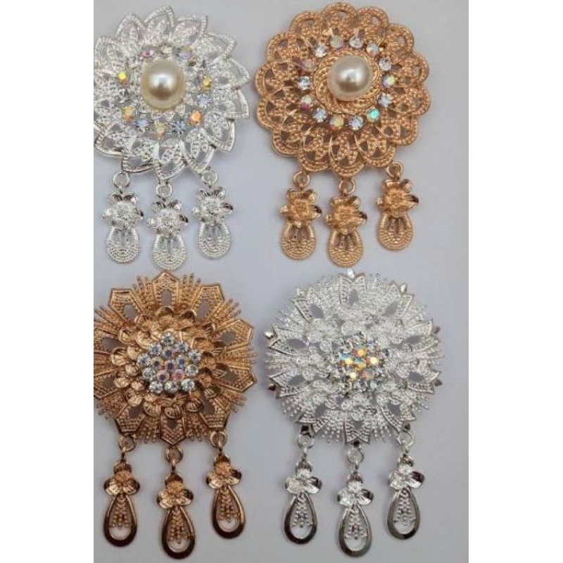 BROS KEBAYA GOLD PERAK MUTIARA NO MUTIARA