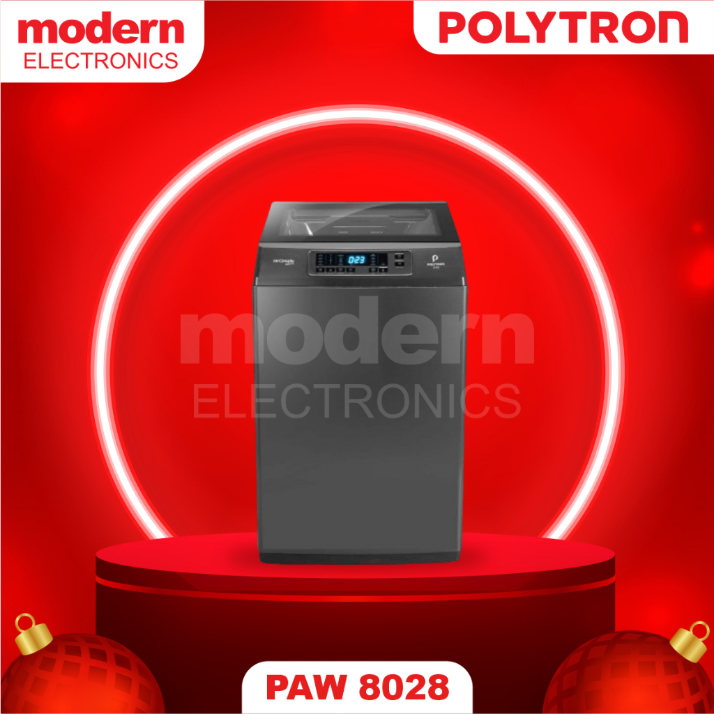 MESIN CUCI - BUKAAN ATAS TOP LOADING POLYTRON PAW-8028 / PAW 8028 8KG