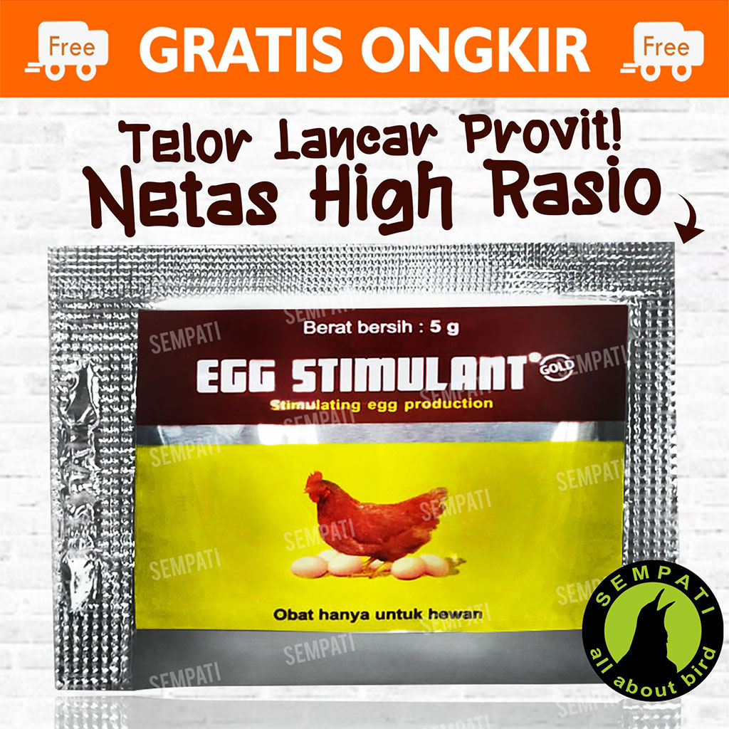 Egg Stimulant 5gr Vitamin Obat Ternak Ayam Suplemen Peningkat Produksi Telur Ayam Induk Indukan Pete