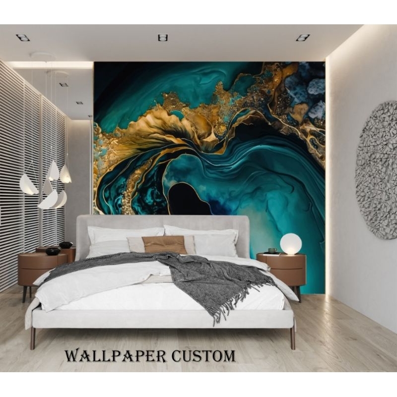 wallpaper dinding custom 3d marmer