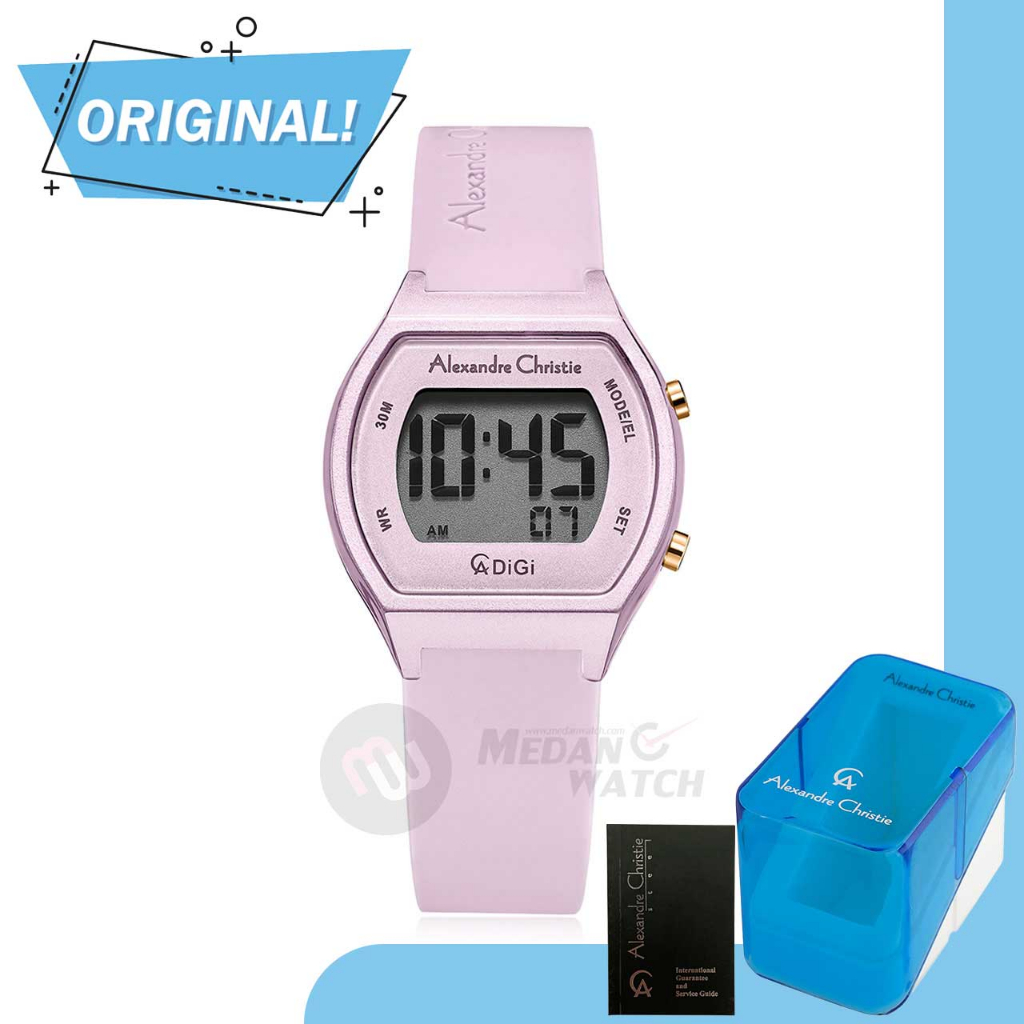 Jam Tangan Wanita Digital Alexandre Christie 9384LH AC9384 AC 9384 LH 9384 LHRRGPU Original Garansi 