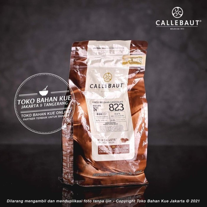

Callebaut 823 MILK Chocolate Couverture 1kg Kemasan Asli 33,6% Cokelat