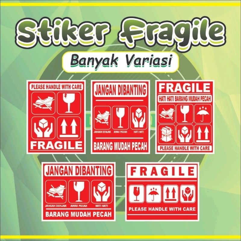 

A4 / MURAH Stiker Fragile HVS / Sticker Jangan Di Banting / Stiker Penanda Mudah Pecah / Sticker Label Mudah Rusak