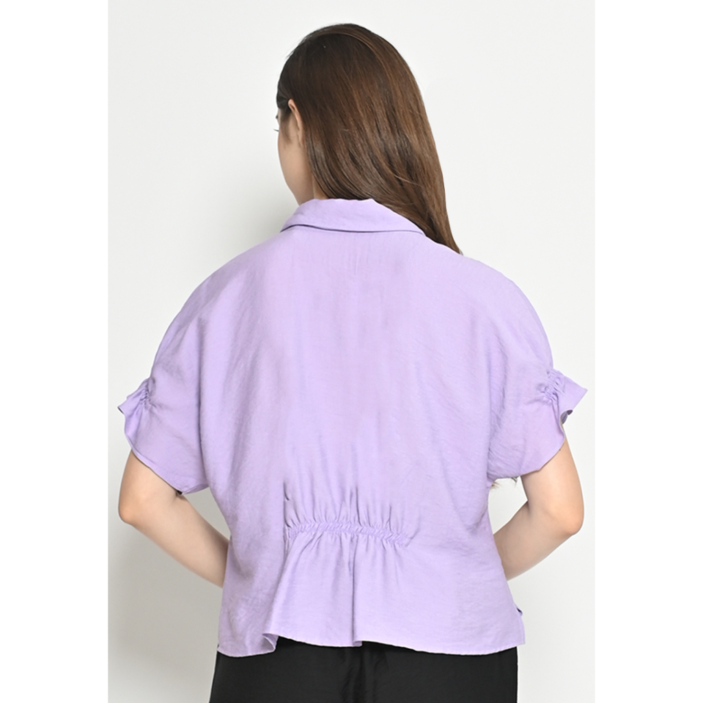 L^More Top WithTassel Sleeves - 196E PURPLE