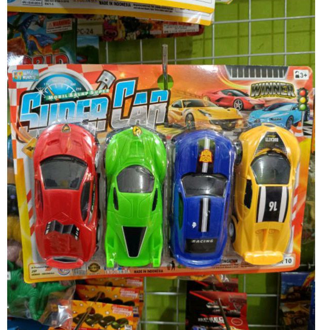 MAINAN ANAK MOBIL SPORT ISI 4 KADO HADIAH ULTAH ANAK LAKI COWOK 3 4 5 TAHUN
