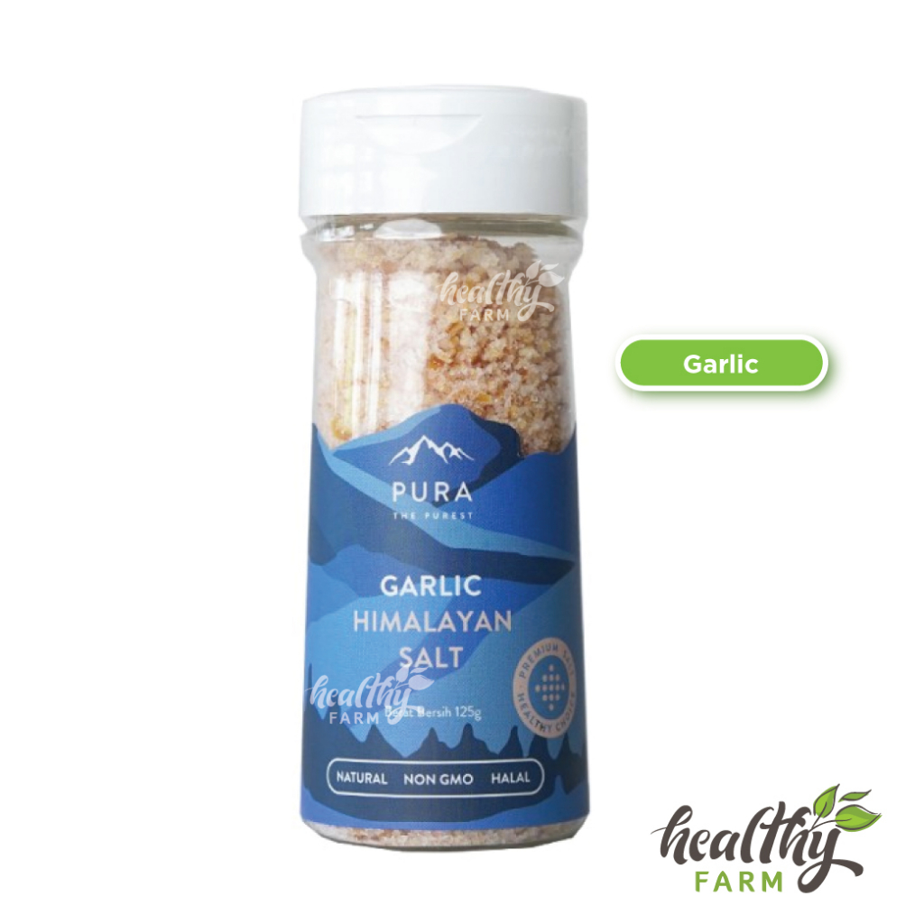 

RB PURA Himayalan salt NON GMO Garlic Pepper / Garam Himalaya Natural Sehat