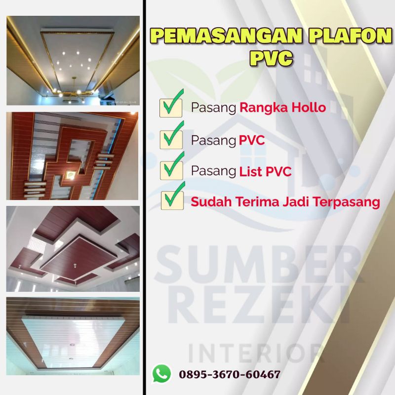 PEMASANGAN PLAFON PVC