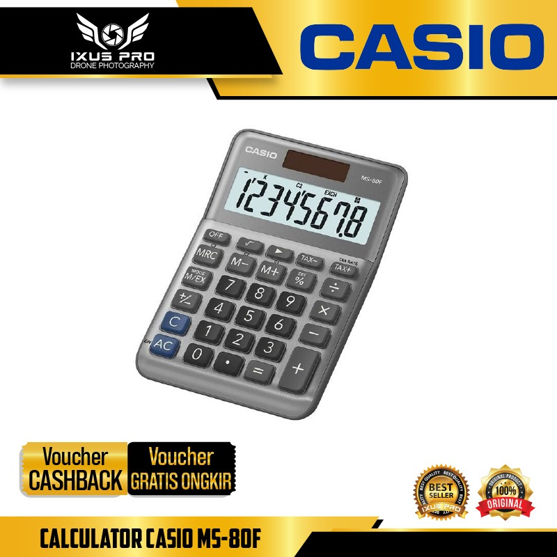 

Casio Calculator MS-80F - Casio Kalkulator MS-80F