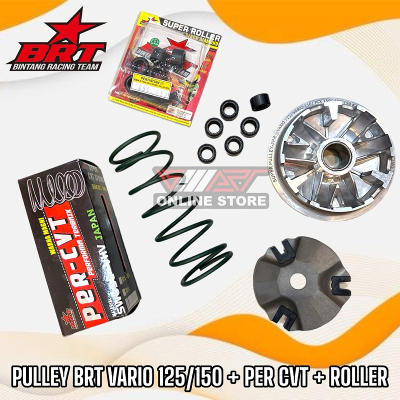 RUMAH ROLLER BRT VARIO 125/150 / PULLEY VARIO 125/150 + PERCVT + ROLLER