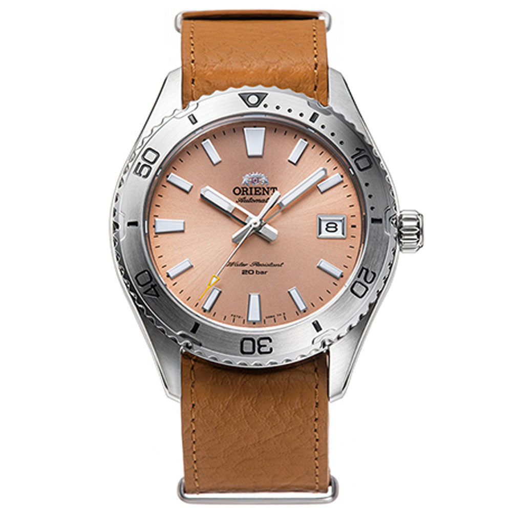 Orient Mako RA-AC0Q05P10B / RA-AC0Q05P Apricot Dial Automatic - Jam Tangan Pria
