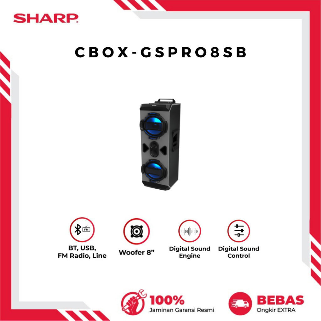 SHARP ACTIVE SPEAKER PRO SERIES CBOX-GSPRO8SB