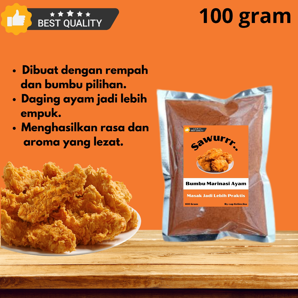 

Bumbu Marinasi Ayam Fried Chicken Crispy Premium 100 gram