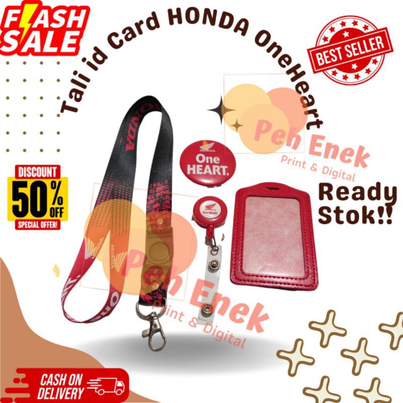 

lanyard honda oneheart New Desain / Tali id Honda One Heart printing READY STOK