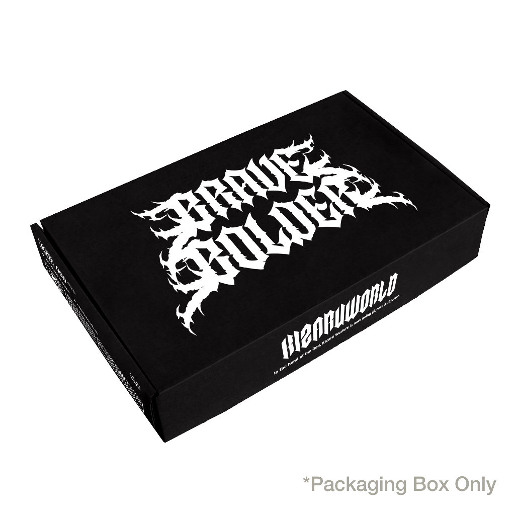 

KIZARU Packaging Box Untuk T-shirt HITAM