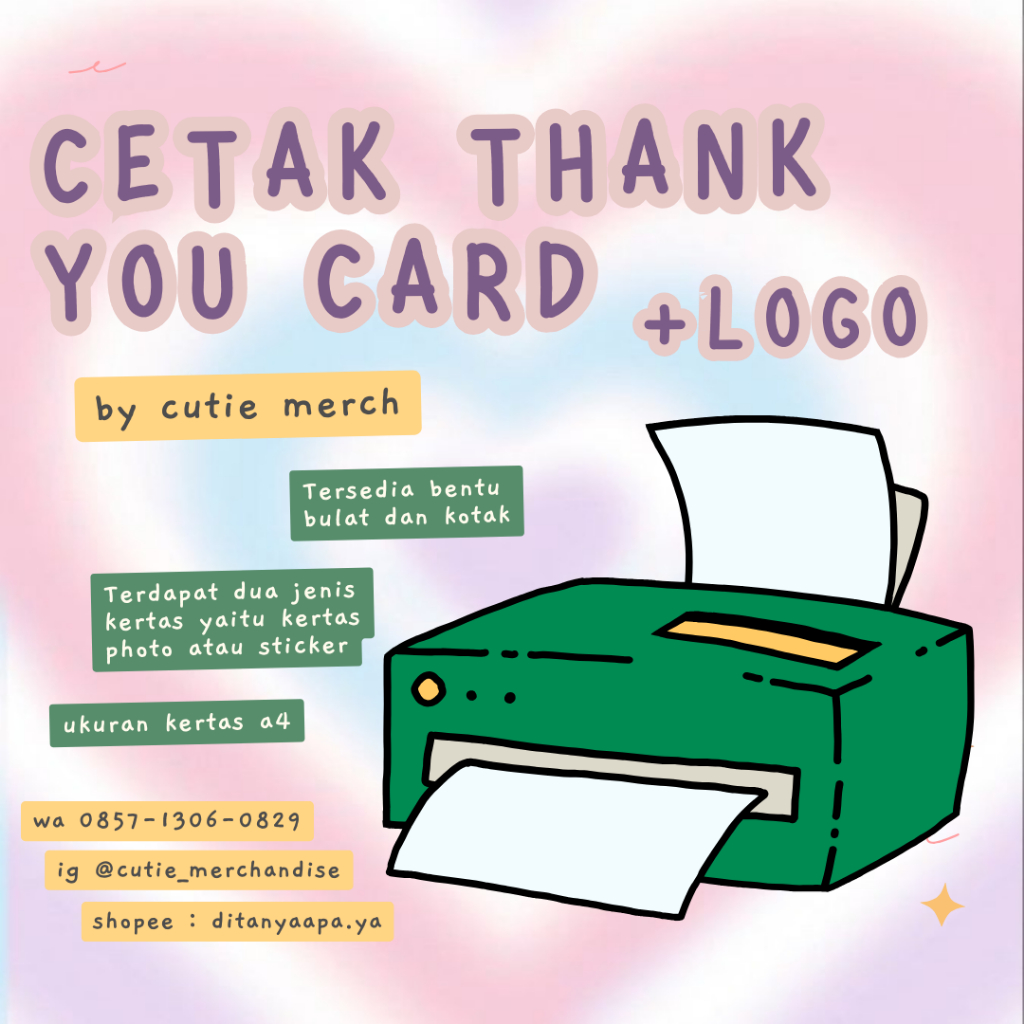 

CETAK STIKER LOGO DAN THANK YOU CARD SMALL BUSSINESS ONLINE/OFFLINE STORE