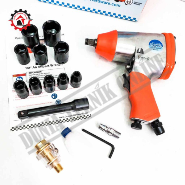 Air Impact ORANGE Set Air Impact 1/2 Kit Pembuka Baut Buka Sekrup Limited