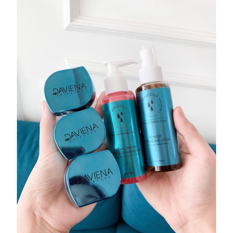 Daviena skincare paket acne acne skincare berjerawat daviena acne