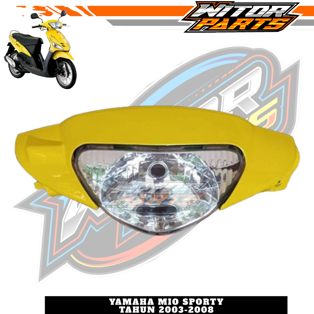 Batok Kepala Depan Mio Sporty Plus Reflektor Lampu Depan Kuning / Batok Depan Mio Sporty Plus Lampu 