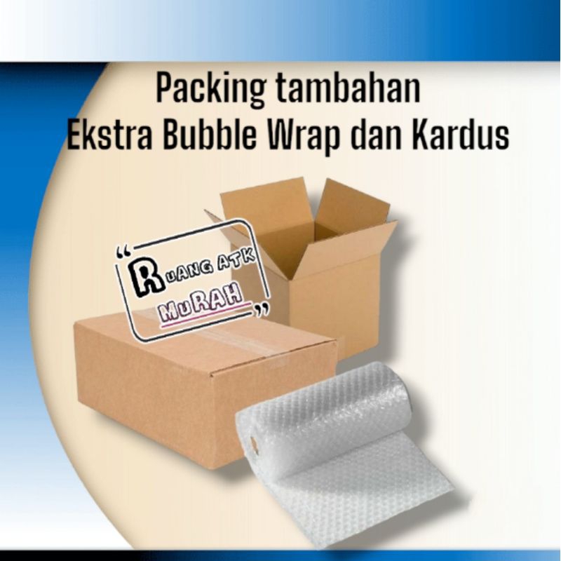 

Packing tambahan Kardus dan Bubble Wrap